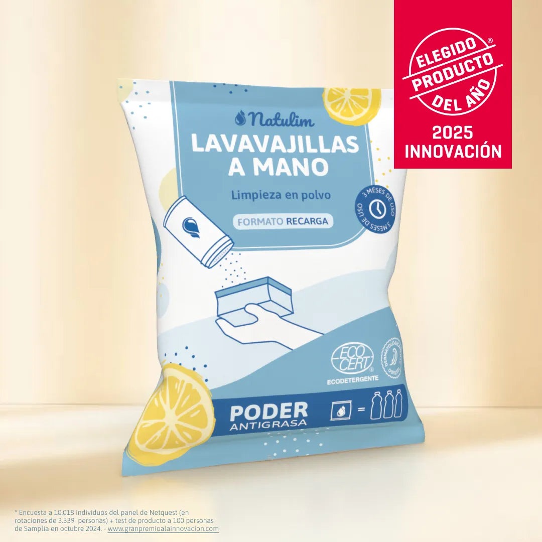 Polvo Lavavajillas a mano limón Natulim 250 gr