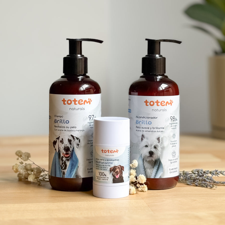 Pack Suavidad e Hidratación: Stick nariz y almohadillas 30 g + Champú 250 ml + Acondicionador 250 ml natural, Totem Naturals